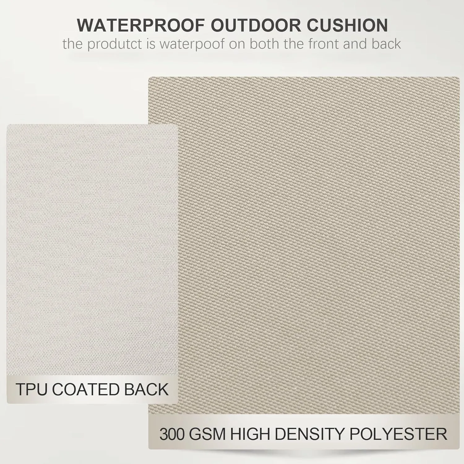 Favoyard Outdoor Chair Cushions 19"W x 19"D x 2"T Set of 4 Patio Chairs Cushions 3-Year Fade Resistant & Waterproof Cushions for Outdoor Furniture with Hidden Zipper, Attach Straps for Dining Chairs