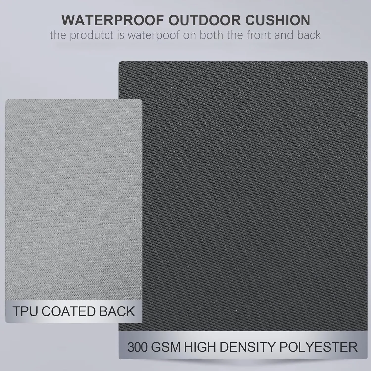 Favoyard Outdoor Chair Cushions 19"W x 19"D x 2"T Set of 4 Patio Chairs Cushions 3-Year Fade Resistant & Waterproof Cushions for Outdoor Furniture with Hidden Zipper, Attach Straps for Dining Chairs