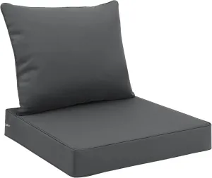Favoyard Outdoor Seat Cushion Set 24 x 24 Inch Waterproof & Fade Resistant Patio Furniture Cushions with Removable Cover Deep Seat & Back Cushion with Handle and Adjustable Straps for Chair Sofa Couch