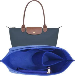 Felt Organizer Compatible with longchamp le pliage S Handbag Insert (Small,Blue)