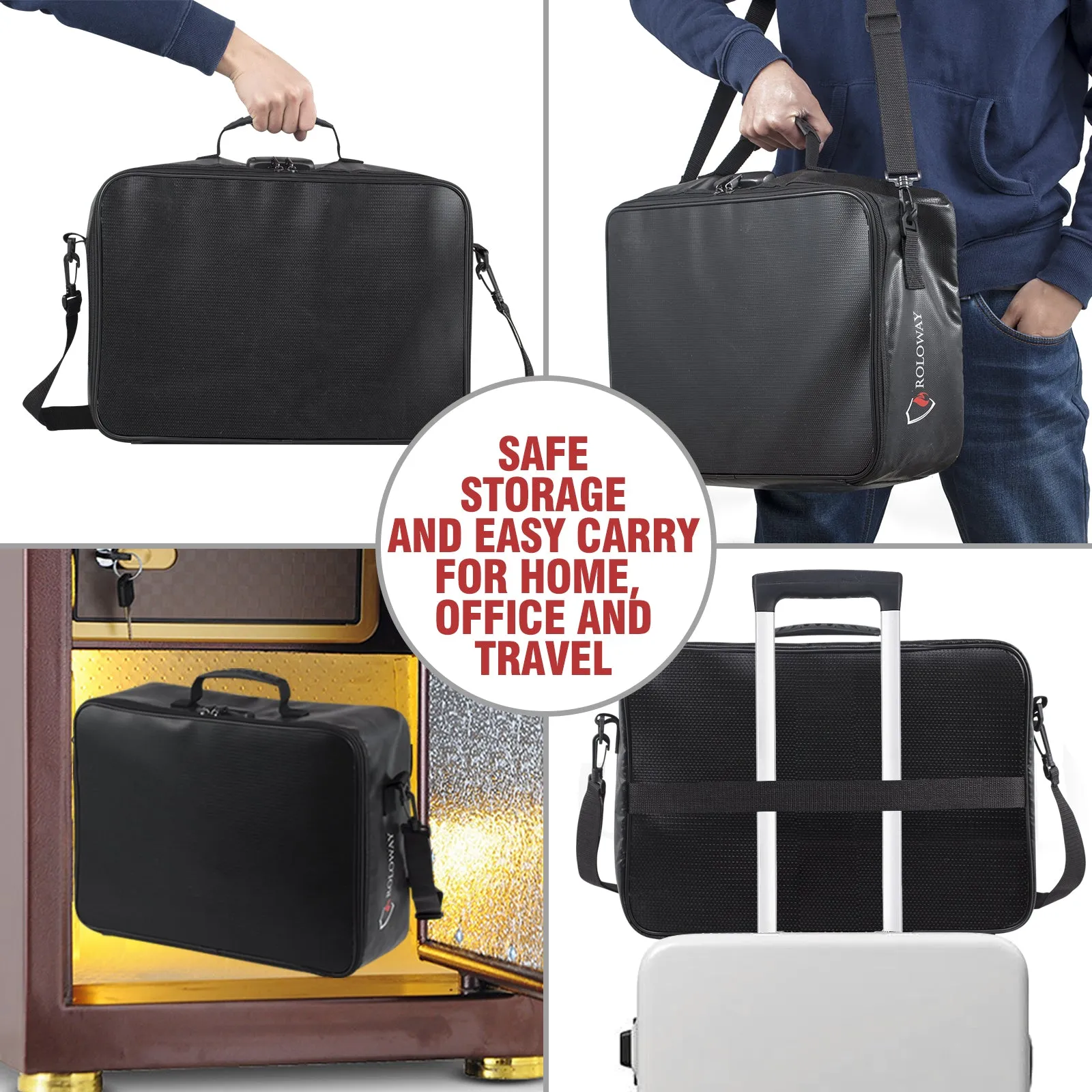 Fireproof bag | Multilayer | Black | XL