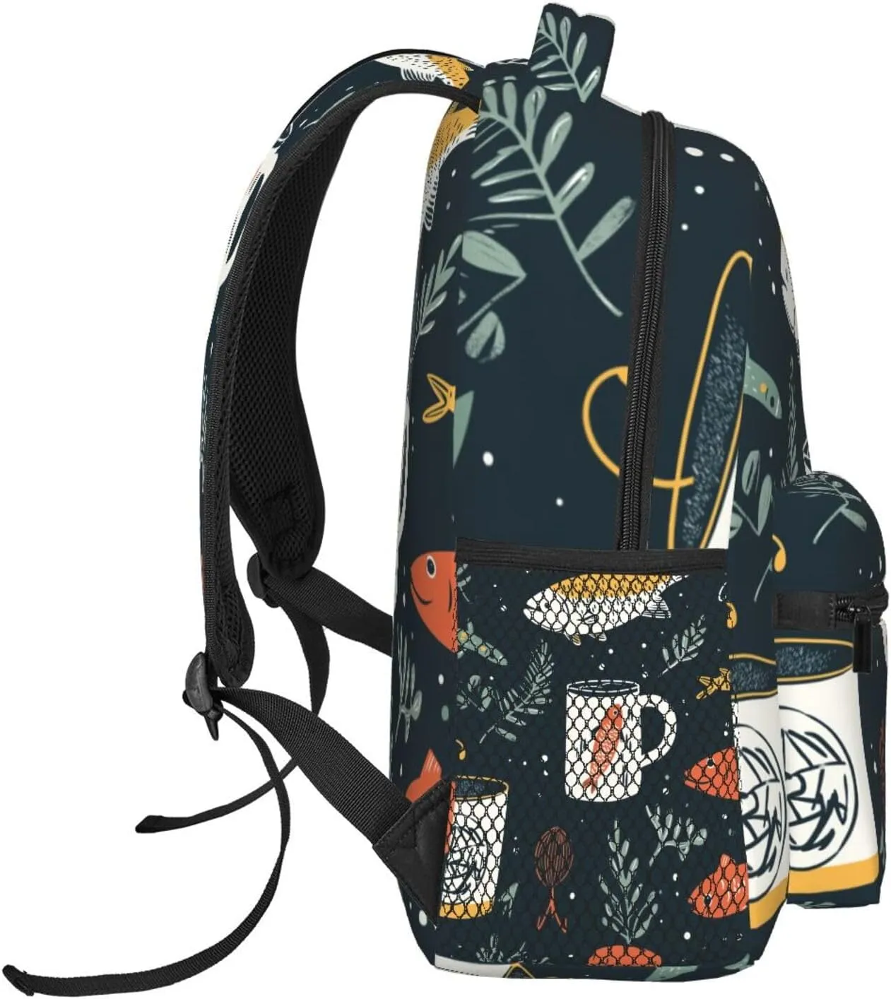 Fishpattern Practical Backpack For Trekking Gift Unisex