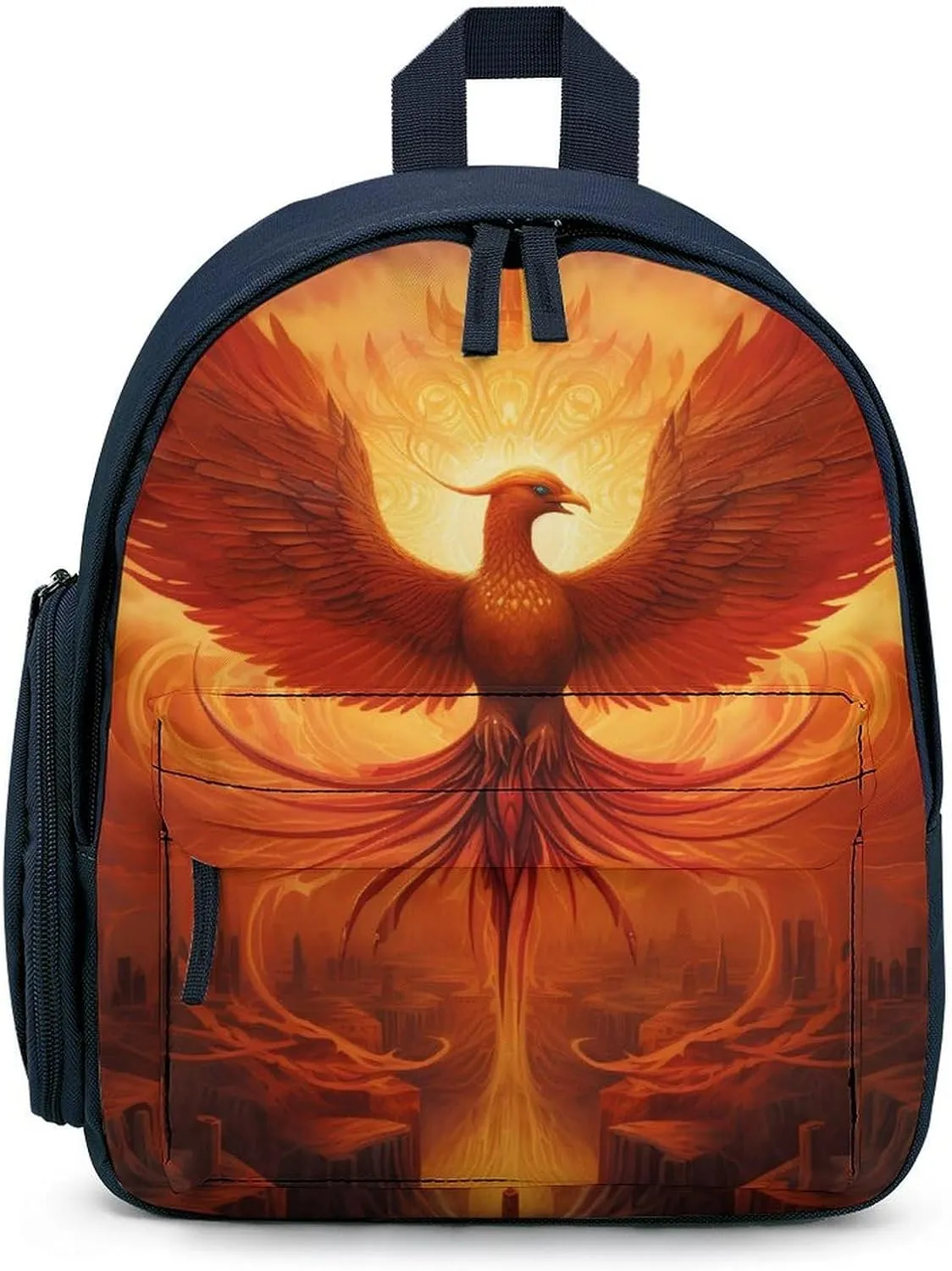 Flaming Phoenix Bird Cute Printed Backpack Lightweight Travel Bag for Camping Shopping Picnic