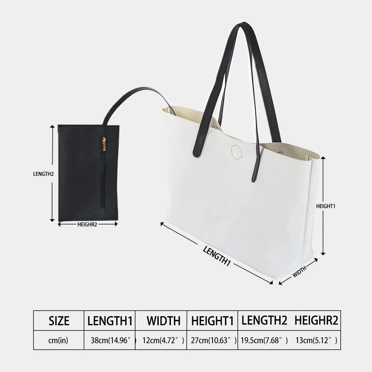 Floral Bounty Fall Leaves Shopping Tote Bag With Black Mini Purse