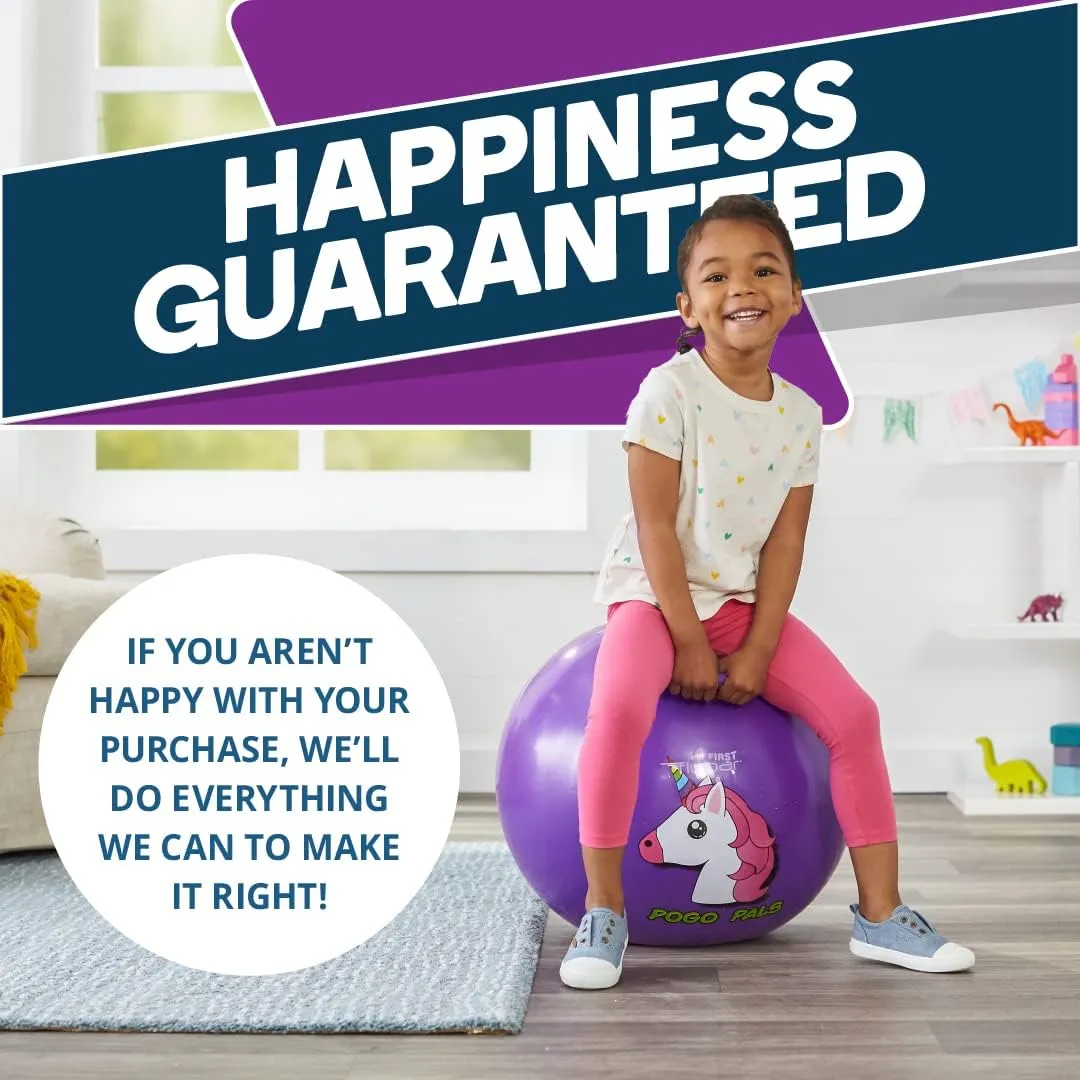 Flybar Hopper Ball for Kids – Bouncy Toys with Handle, Durable Kangaroo Hoppers - Exercise Ball for Indoor & Outdoor Play - Pump Included - Stable Grip for Toddler Boys & Girls Ages 5 and Up (Uni M)