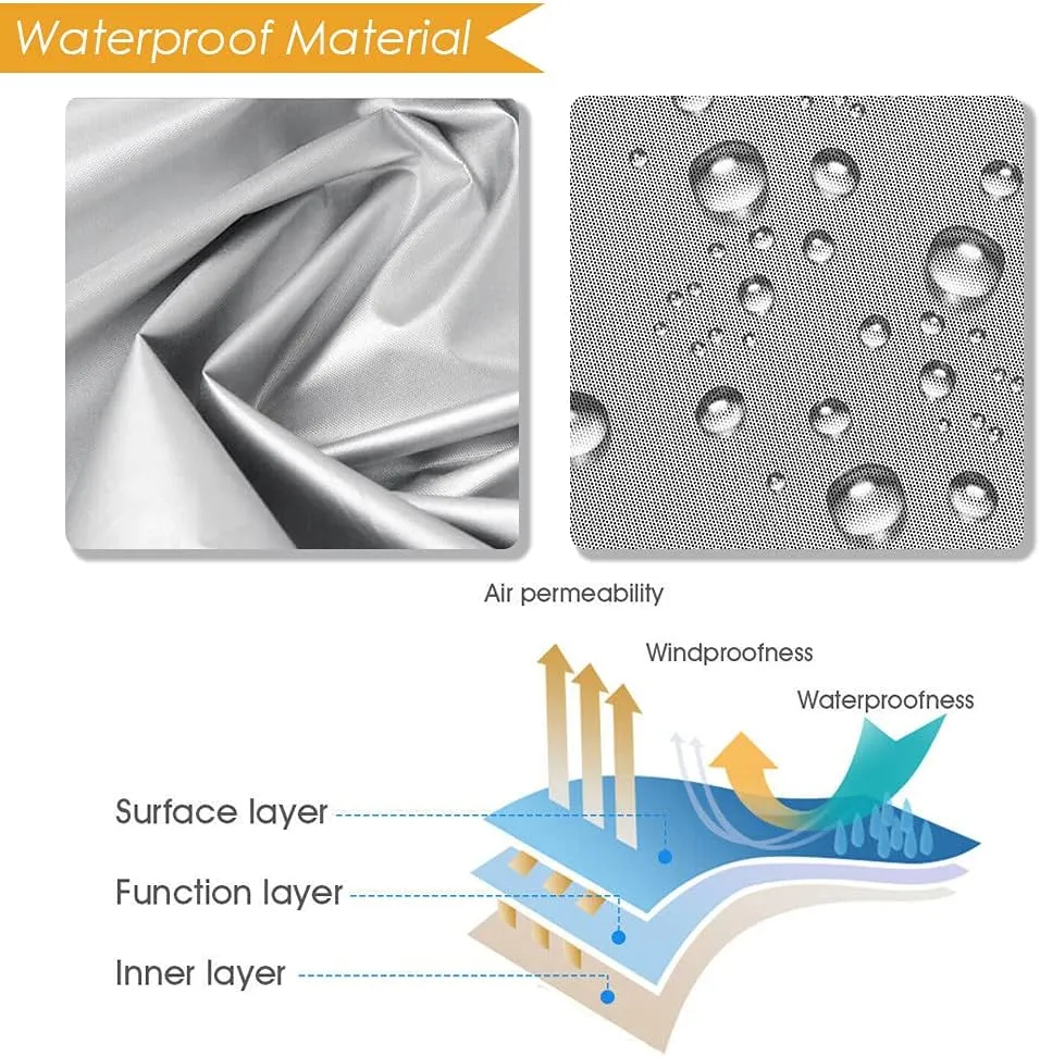 Folding Ladder Cover Dustproof Protector Waterproof with Drawstring for Step Ladder Patio Garden Outdoor Household Storage Bag Silver