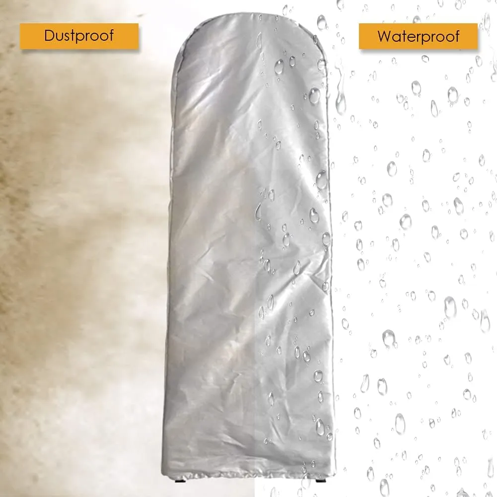 Folding Ladder Cover Dustproof Protector Waterproof with Drawstring for Step Ladder Patio Garden Outdoor Household Storage Bag Silver