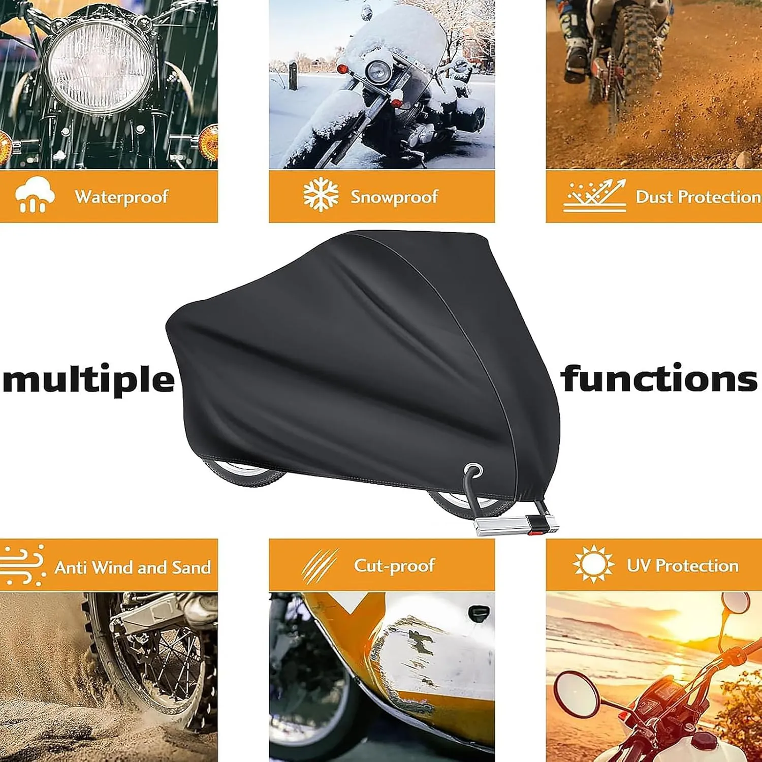 for MTT Y2K Turbine Superbike Mobility Scooter Cover Waterproof Outdoor Motorcycle Rain Cover UV & Wind Resistant Anti-Scratch Motorcycle Garage Cover,B2-200x70x110