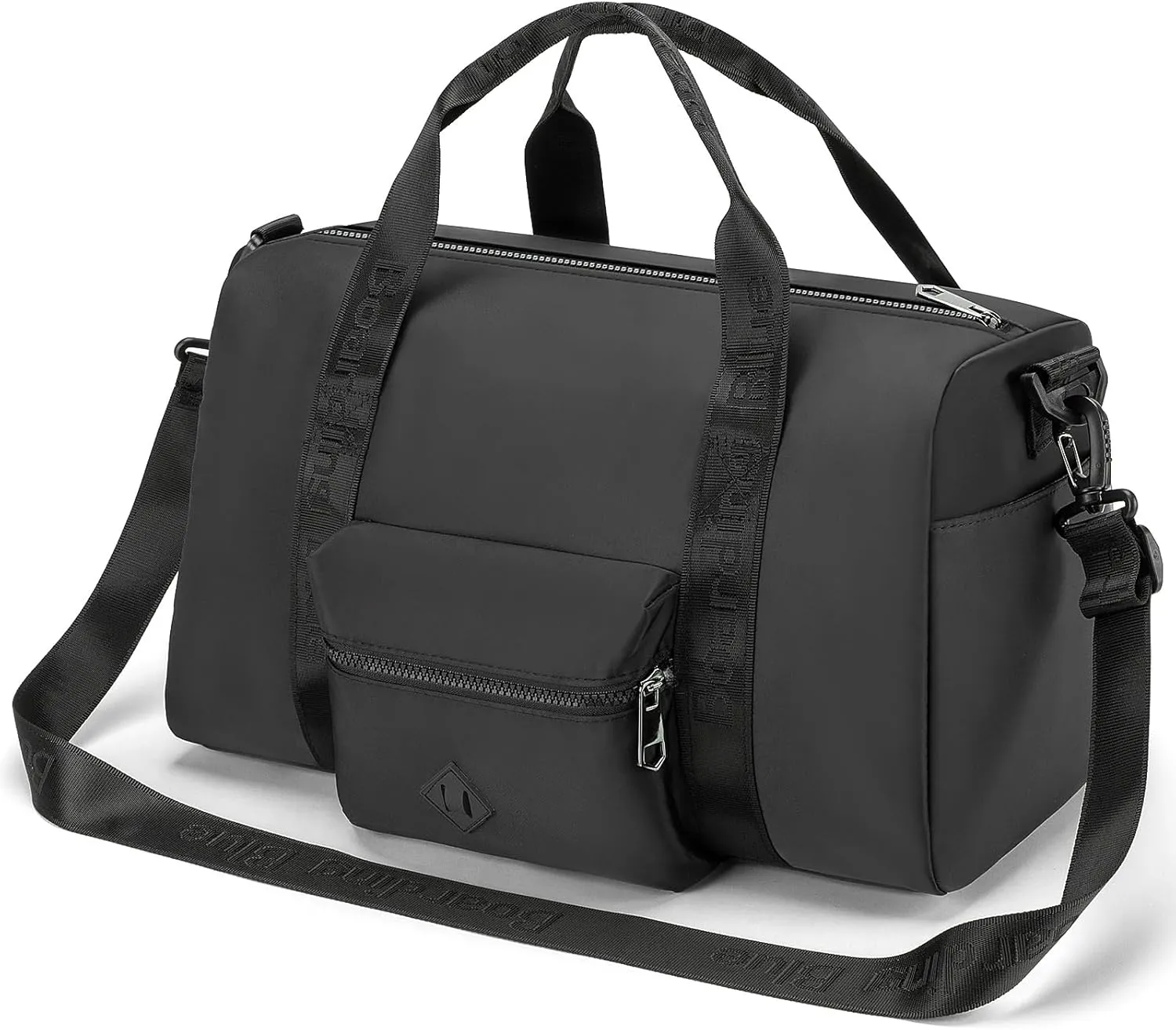 For United Airline 17x10x9 Inches Personal Item Underseat Travel duffle bag, ports Tote Gym Bag,Shoulder Weekender Overnight Bag (Black)