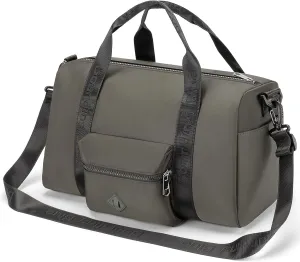 For United Airline 17x10x9 Inches Personal Item Underseat Travel duffle bag, ports Tote Gym Bag,Shoulder Weekender Overnight Bag (Grey)