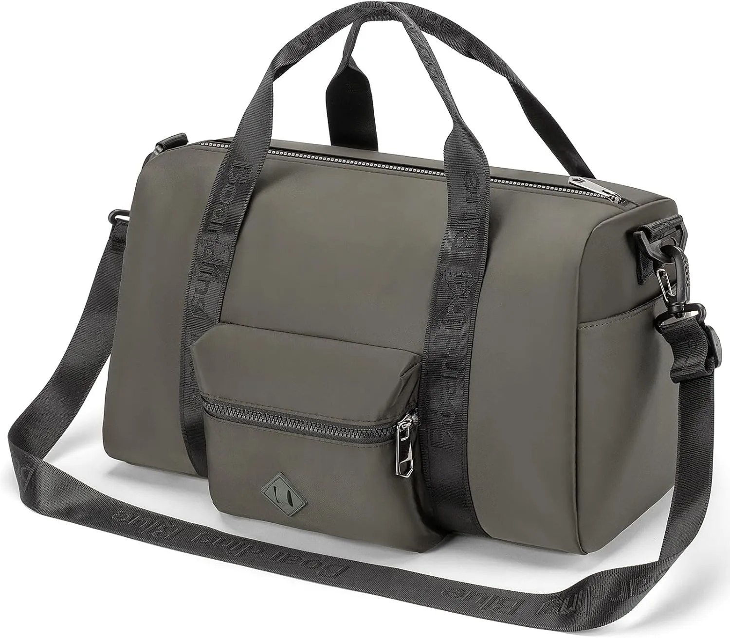 For United Airline 17x10x9 Inches Personal Item Underseat Travel duffle bag, ports Tote Gym Bag,Shoulder Weekender Overnight Bag (Grey)