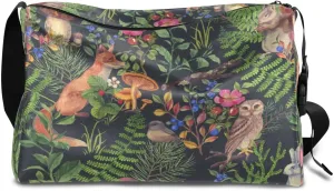 Fox Owl Rabbit Small Gym Bag for Men Women Workout Sport Duffle Bag Waterproof Weekender Overnight Bag Lightweight Carry on Tote Bag Crossbody Shoulder Travel Bag for Swim Yoge Dance