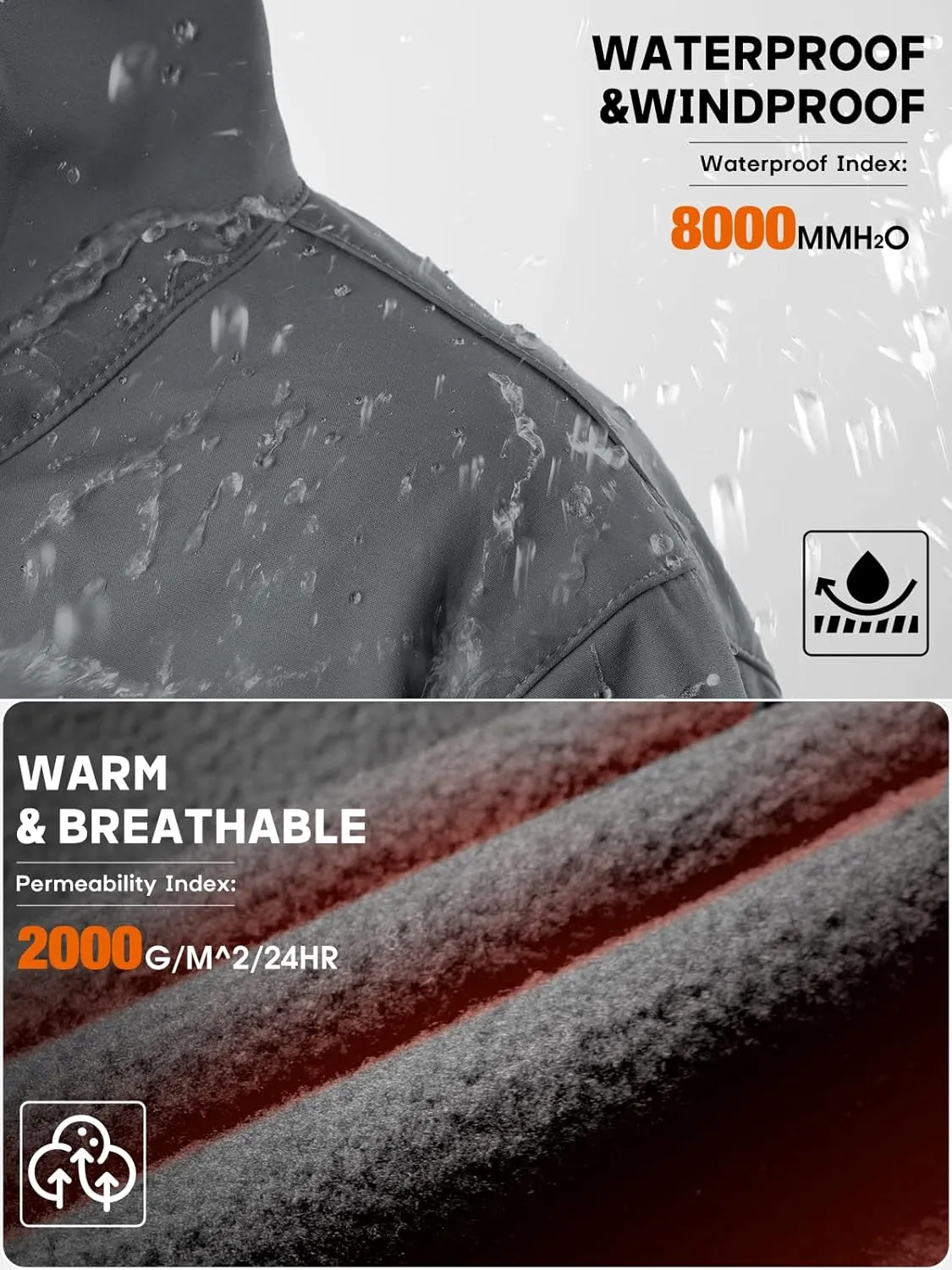 FREE SOLDIER Men's Outdoor Waterproof Soft Shell Hooded Military Tactical Jacket
