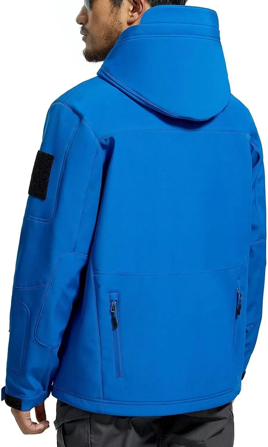FREE SOLDIER Men's Outdoor Waterproof Soft Shell Hooded Military Tactical Jacket