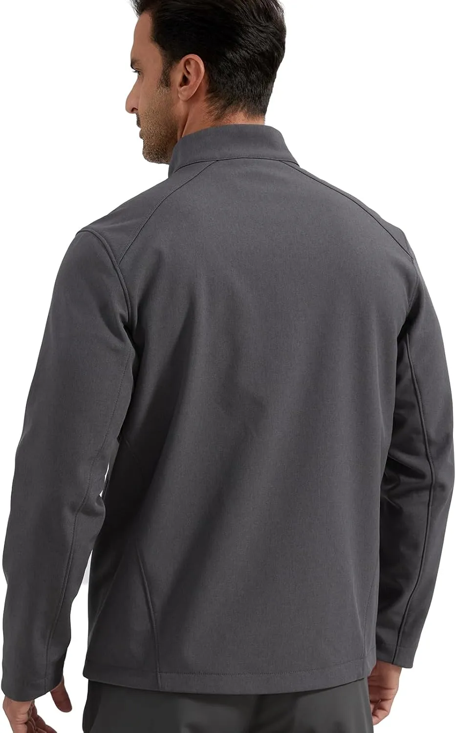 FREE SOLDIER Men's Waterproof Softshell Jacket Lightweight Fleece Lined Jacket Outdoor Hiking Windbreaker