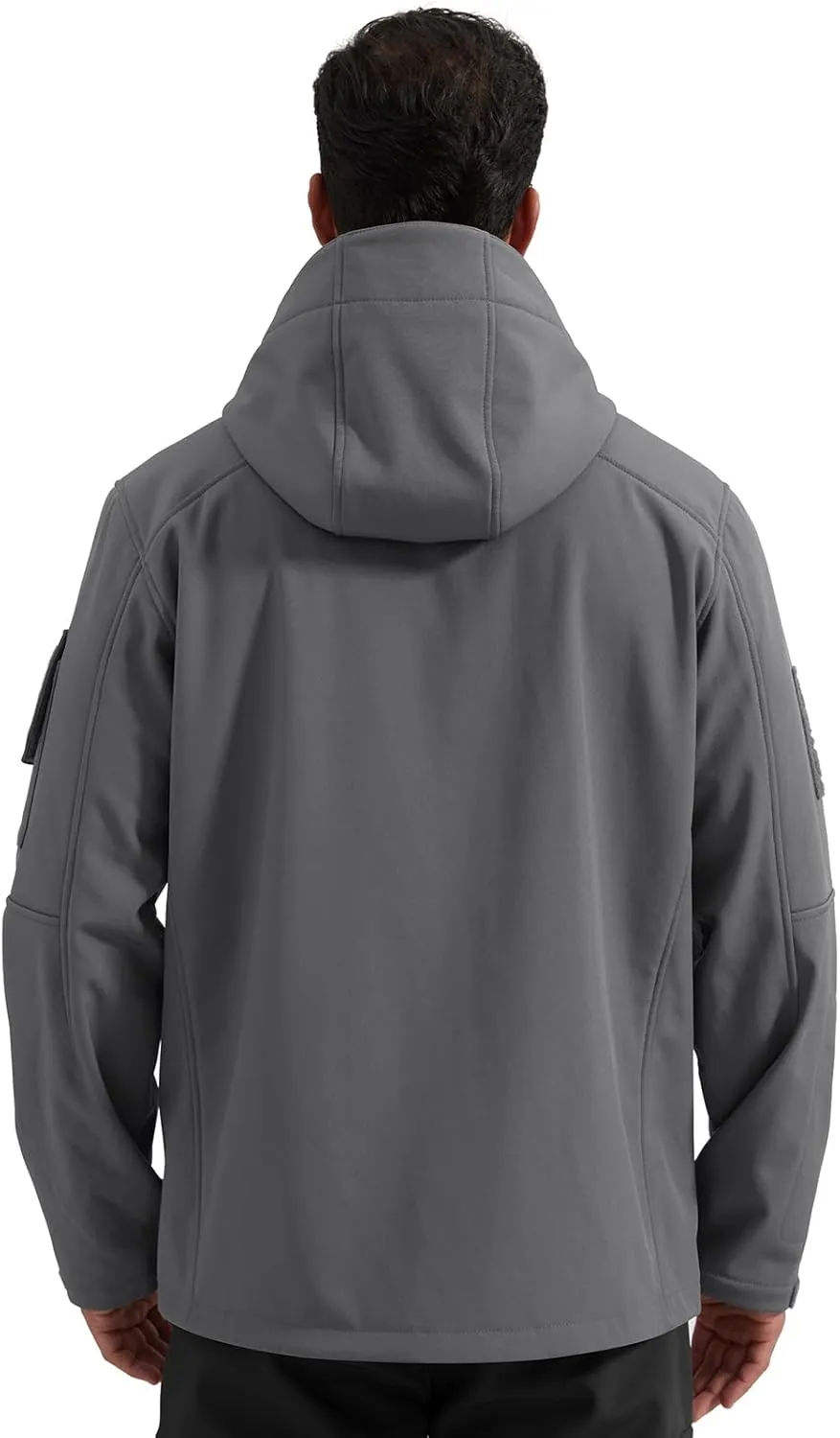 FREE SOLDIER Men's Waterproof Softshell Jacket Thick Fleece Lined Outdoor Jacket Tactical Military Hoodie Windbreaker