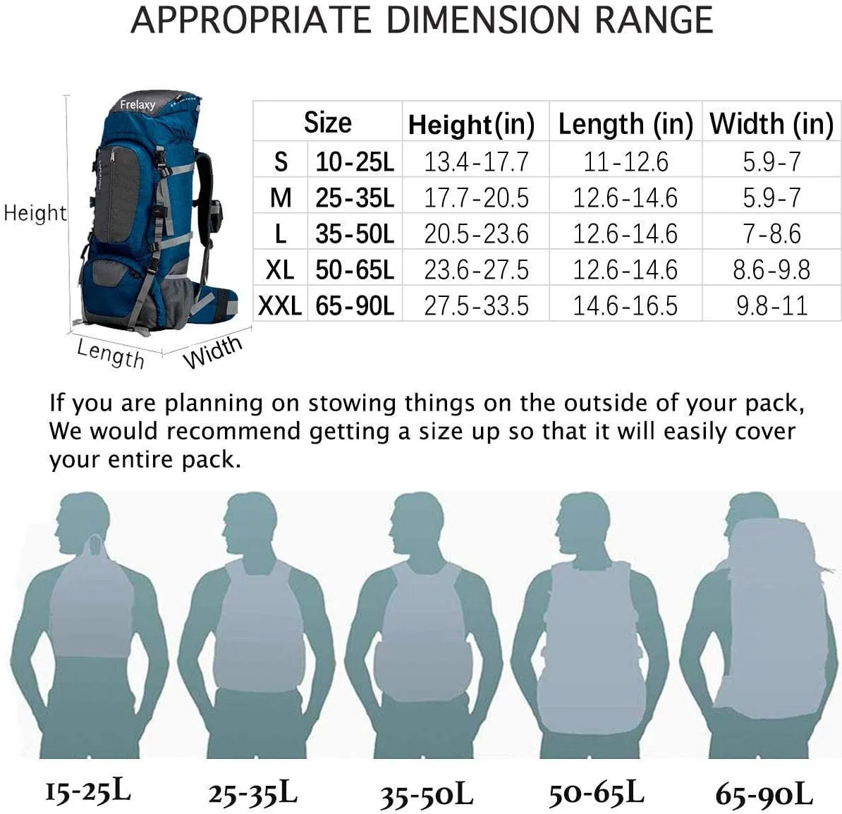 Frelaxy Hi-Visibility Backpack Rain Cover with Reflective Strip 100% Waterproof Ultralight Backpack Cover, Storage Pouch, Anti-Slip Cross Buckle Strap, for Hiking, Camping, Biking, Outdoor, Traveling