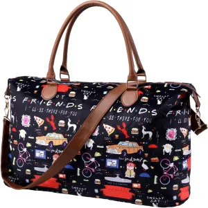 Friends TV Show Weekender Bags Extra Large, Stylish Travel Duffle Bag Waterproof, Surface Waterproof Weekend Bag, Lightweight Overnight Hospital Bags Western Gifts for Women with Shoulder Straps