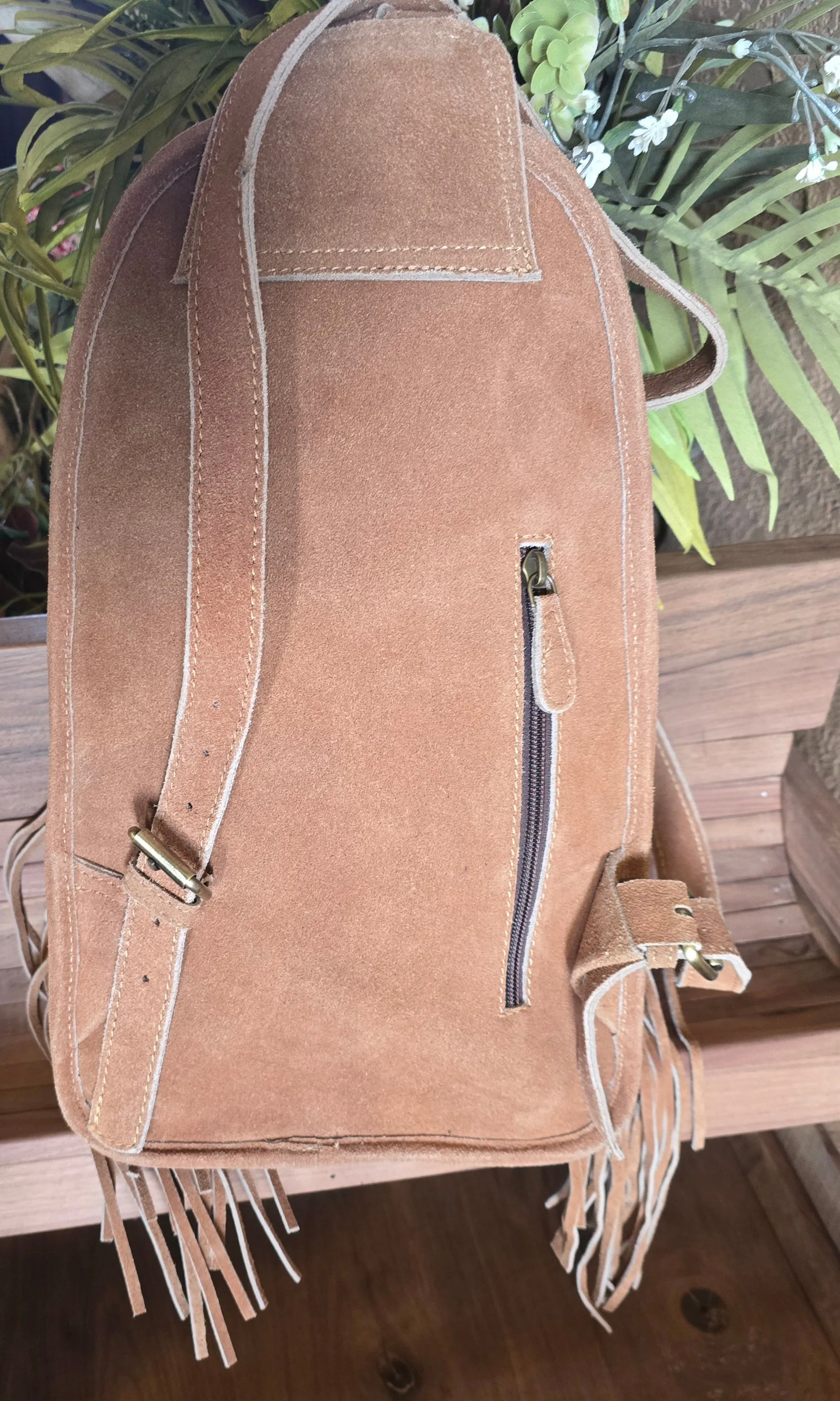 FRINGE Bootstitch Leather Backpacks