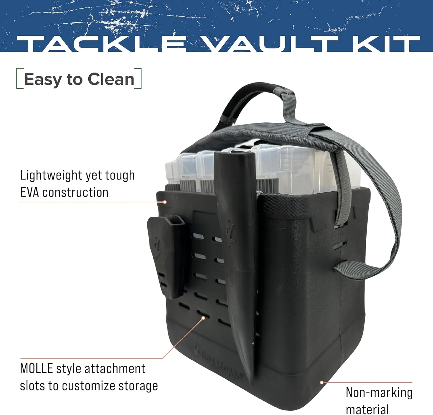 FROGG TOGGS EVA Tackle Vault, Lightweight, Customizable Fishing Tackle Bag