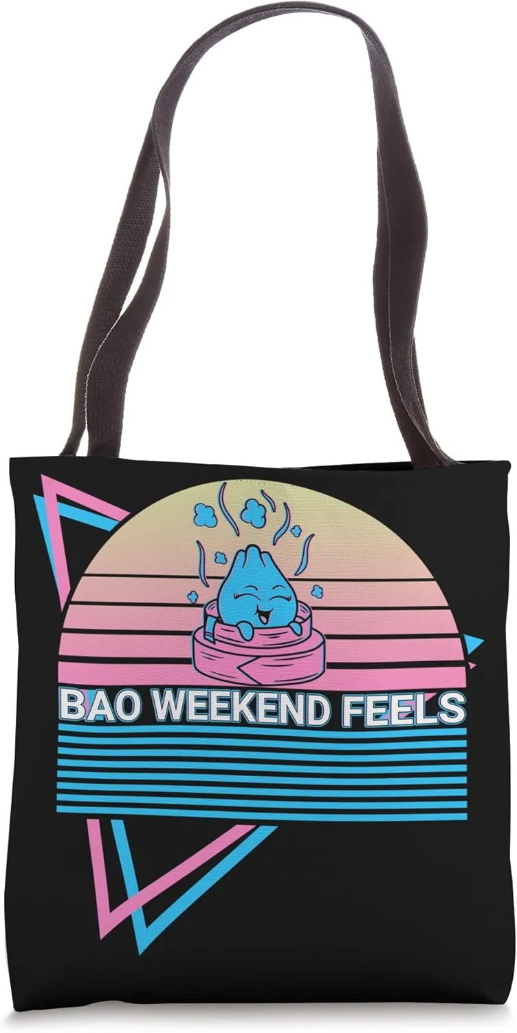 Funny Dim Sum Bao Retro Bao Weekend Feels Tote Bag