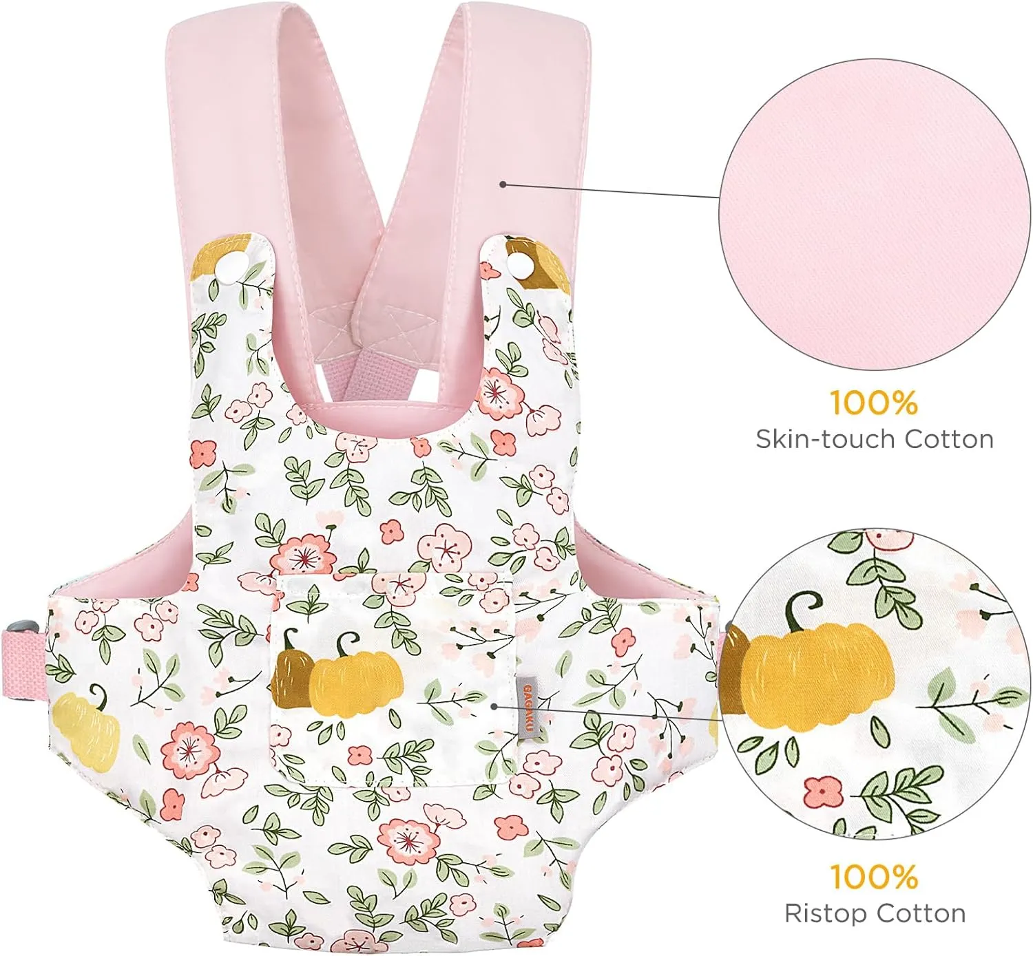 GAGAKU Baby Doll Carrier for Toddlers Toy Baby Carrier Baby Doll Accessories Toy Carrier Backpack Stuff Reborn Baby Carrier Bassinet for Girls - Pink - Pumpkin Plum