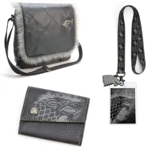 Game of Thrones House Stark Gift Set - Lanyard, Wallet & Messenger Bag