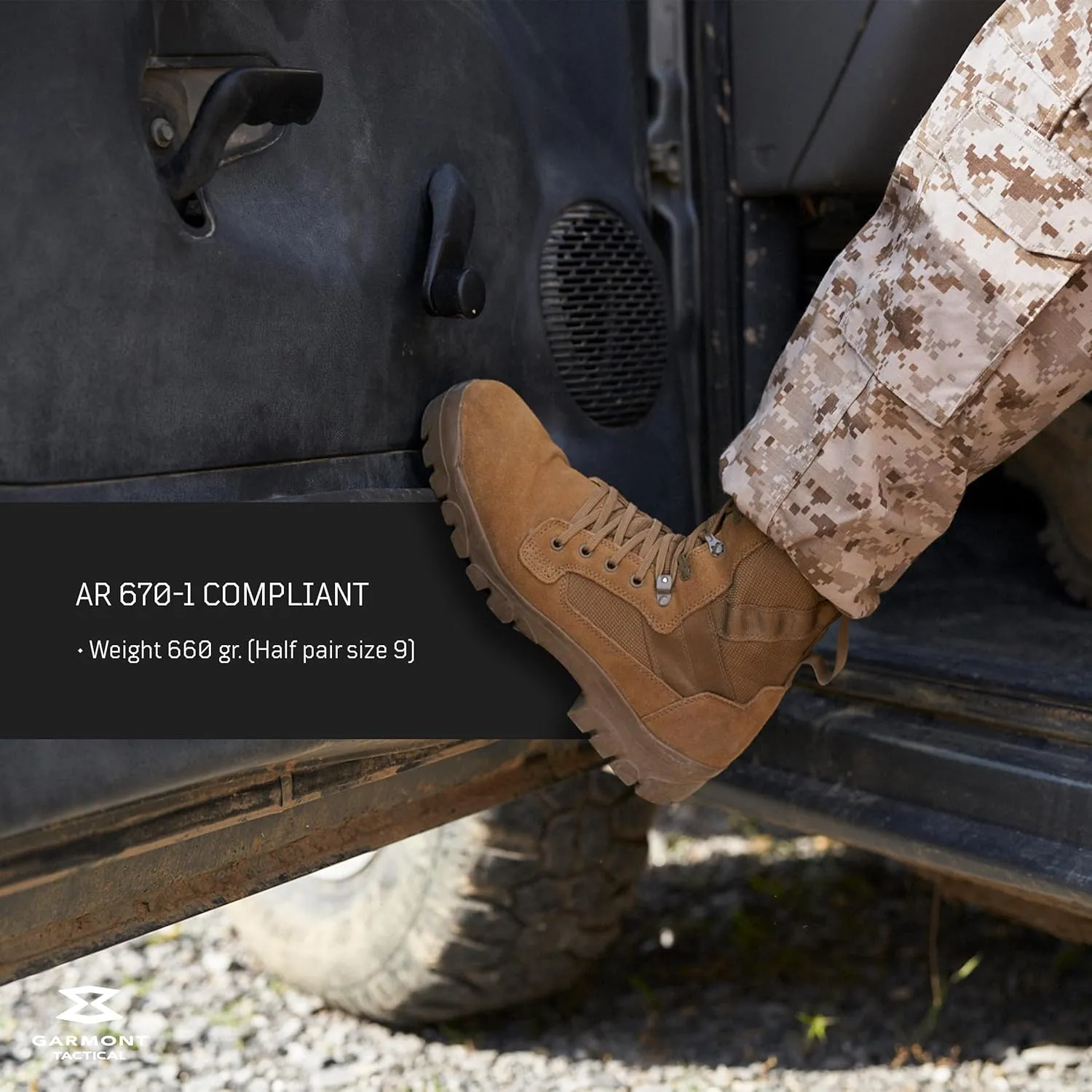 GARMONT TACTICAL T8 Bifida Military Combat Boots for Men and Women, Army, Air Force, AR670-1 Compliant Footwear, Suede Leather, Multi-Terrain Shoes