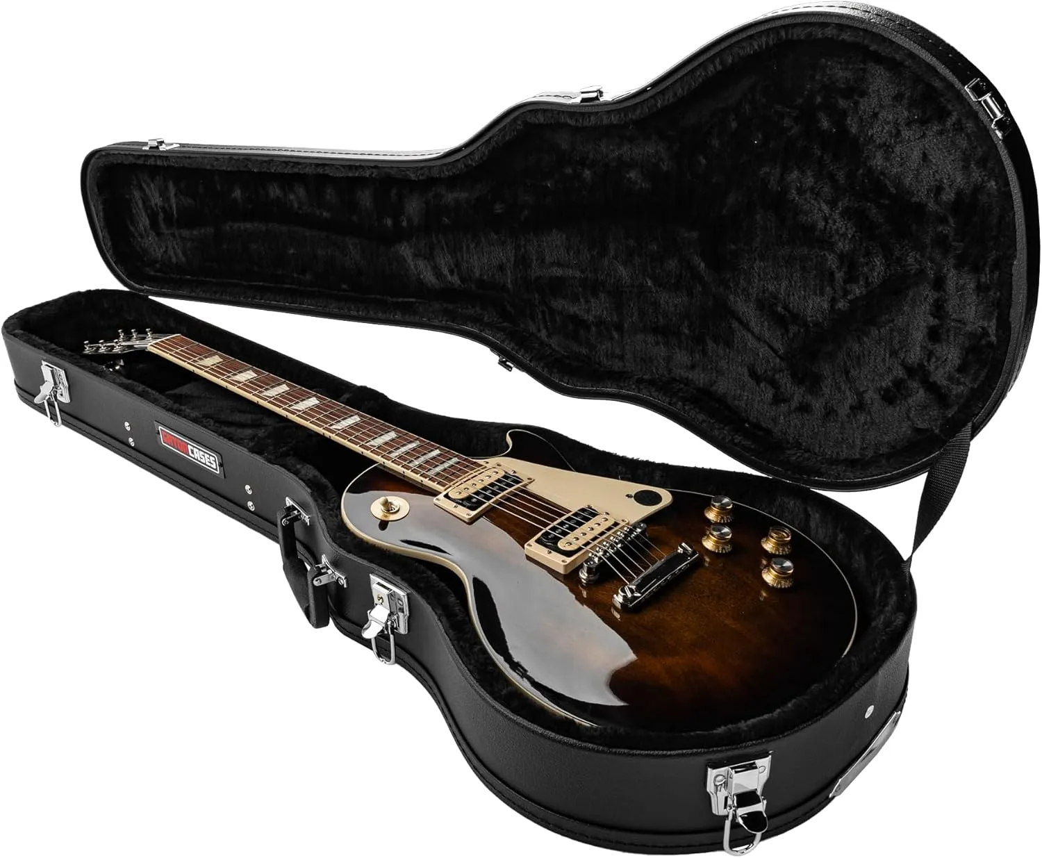 Gator Cases Traditional Series Hard-Shell Wood Case for Les Paul Style Guitars (GWE-LPS-BLK)