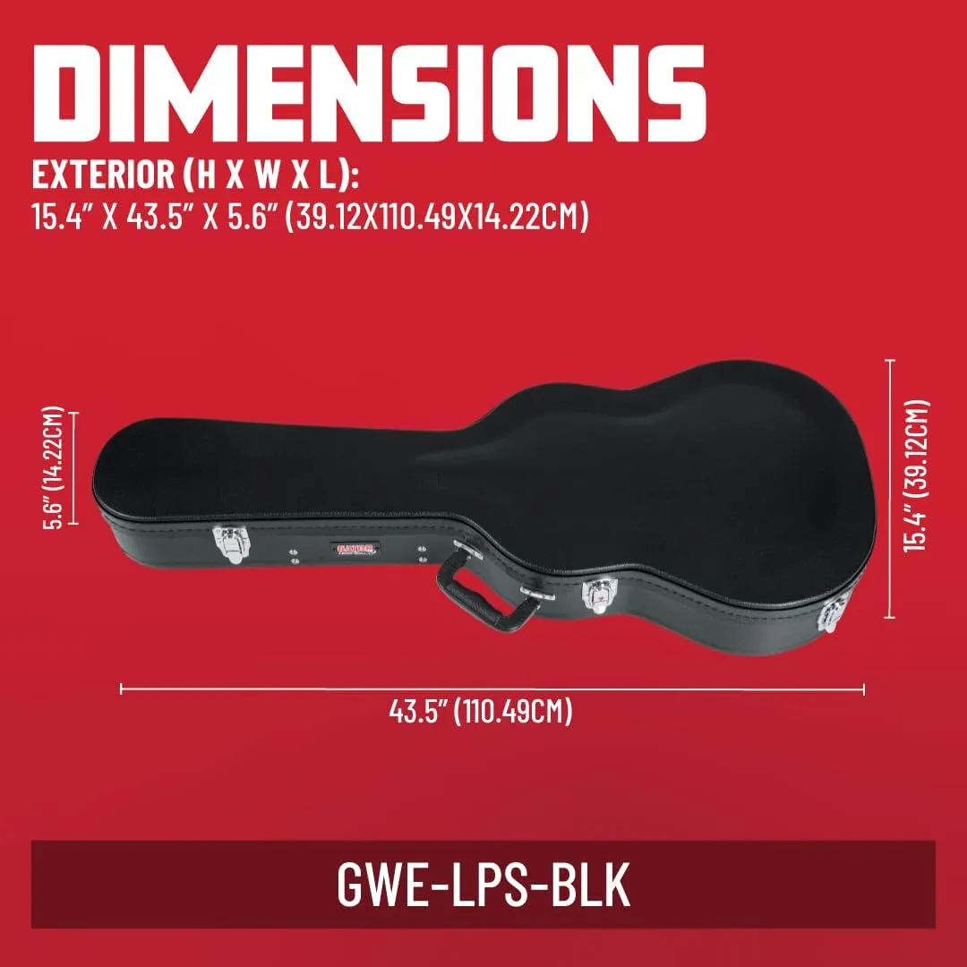 Gator Cases Traditional Series Hard-Shell Wood Case for Les Paul Style Guitars (GWE-LPS-BLK)