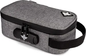 Genesis Storage Travel Case with Combination Lock Water Resistant Organizer Bag   Bonus Gifts (Grey)