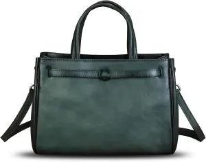 Genuine Leather Handbags for Women Vintage Real Leather Messenger Bag Shoulder Bag Crossbody Bag Satchel Purse