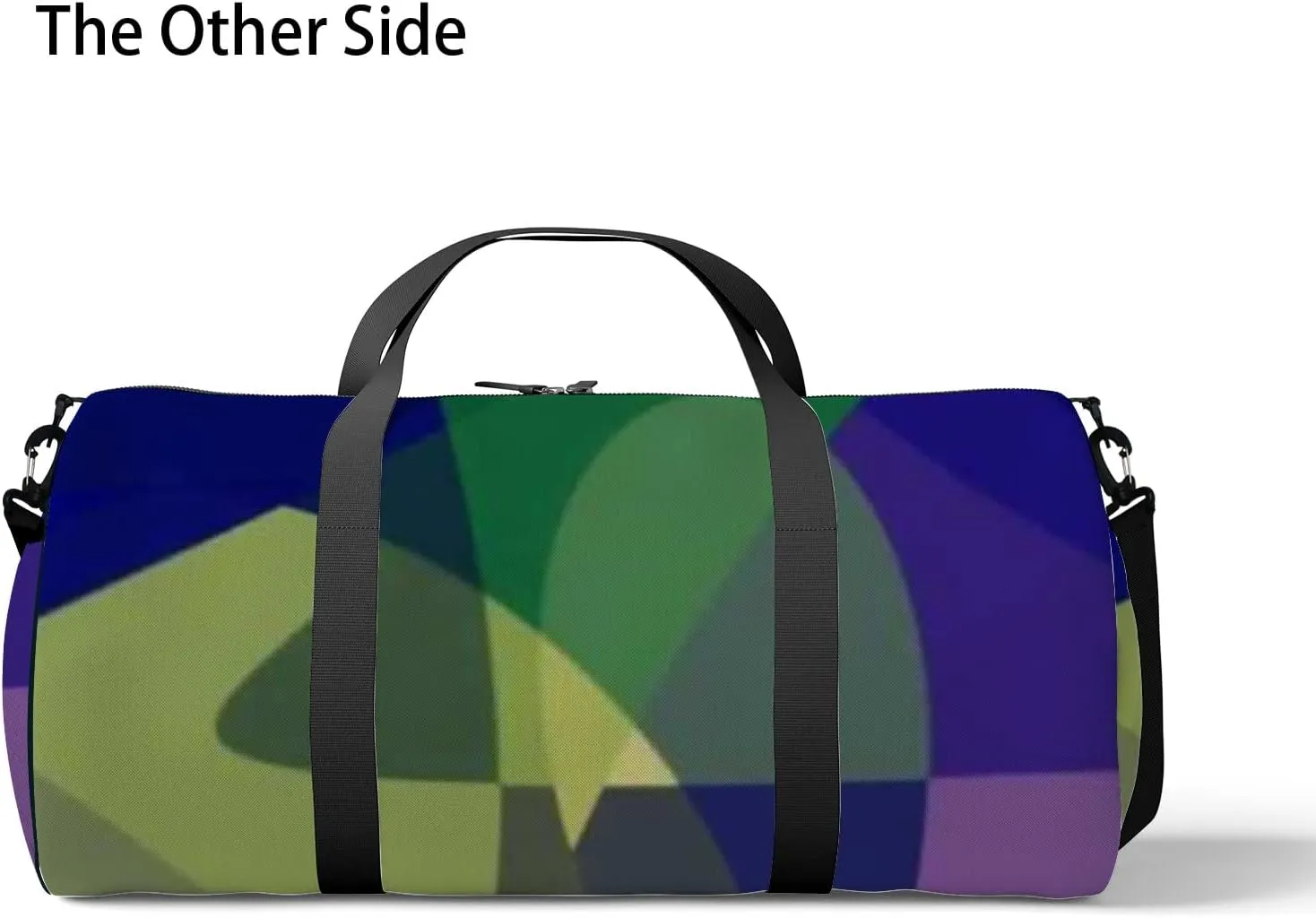 Geometric Design Colorful Gradient Mosaic Background Sports Bag Tote Bag Waterproof Gym Bag with Shoulder Strap Zipper 2 Side Pockets for Men and Women, Travel and Storage Shoulder Bag.
