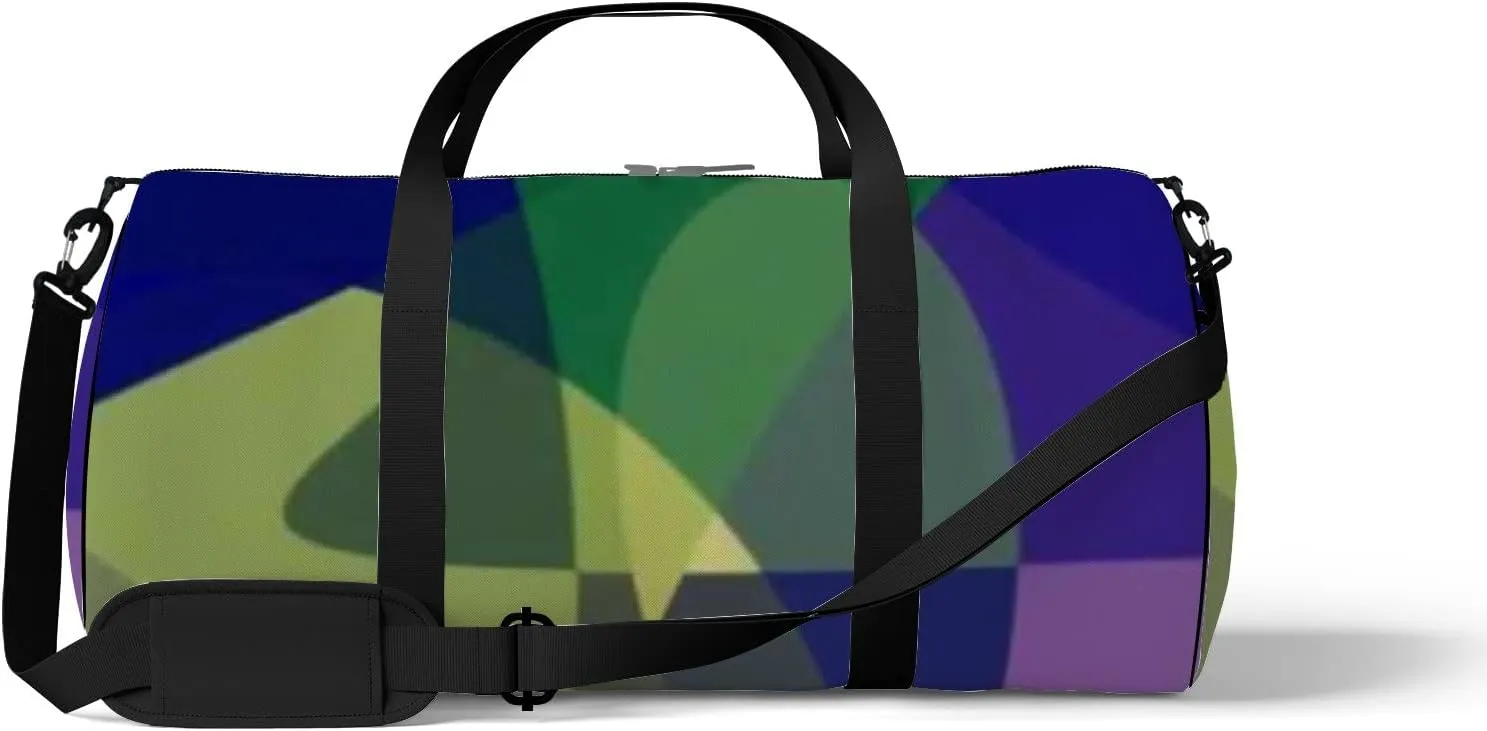 Geometric Design Colorful Gradient Mosaic Background Sports Bag Tote Bag Waterproof Gym Bag with Shoulder Strap Zipper 2 Side Pockets for Men and Women, Travel and Storage Shoulder Bag.
