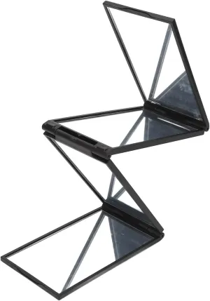 gernie Foldable Makeup Mirror Mirror for Hair Cutting Self Mirrored Portable Desktop Triple Fold Cosmetic Mirror for Desktop Sculpture, Handheld 3 Way Mirror for Self Hair Cutting, gernienb7m543ei0