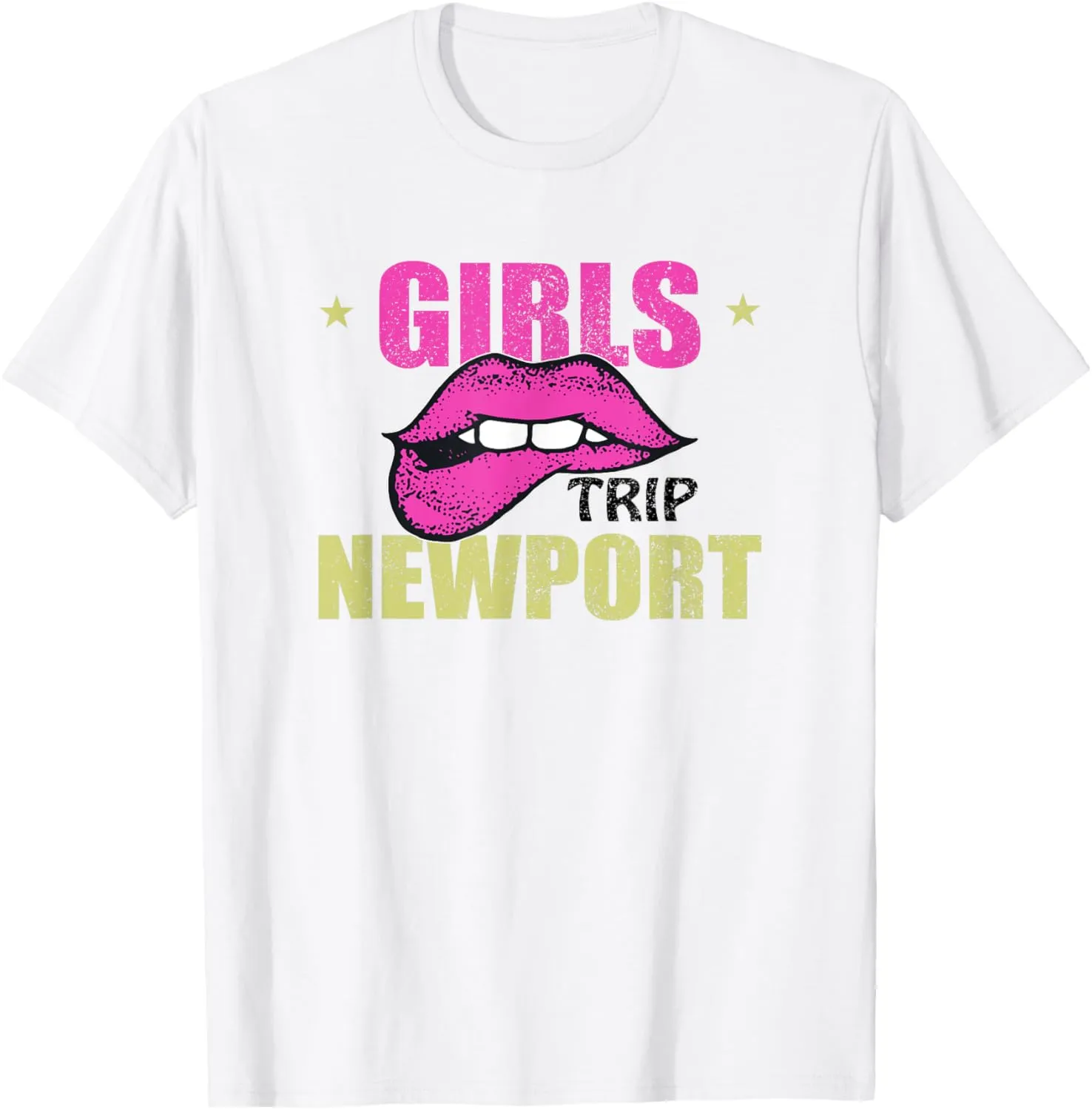 Girls Trip Newport Group Matching Vacation Retro Weekend T-Shirt
