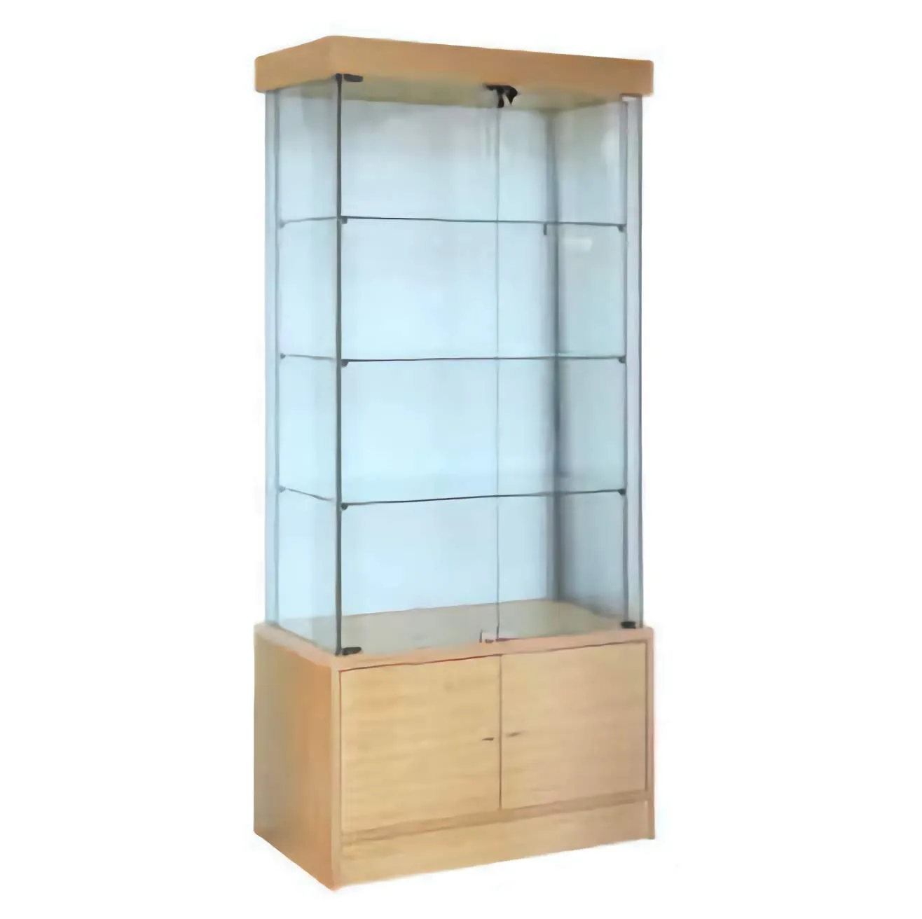 Glass Display Case Cabinet | Double Wide | LED Lights