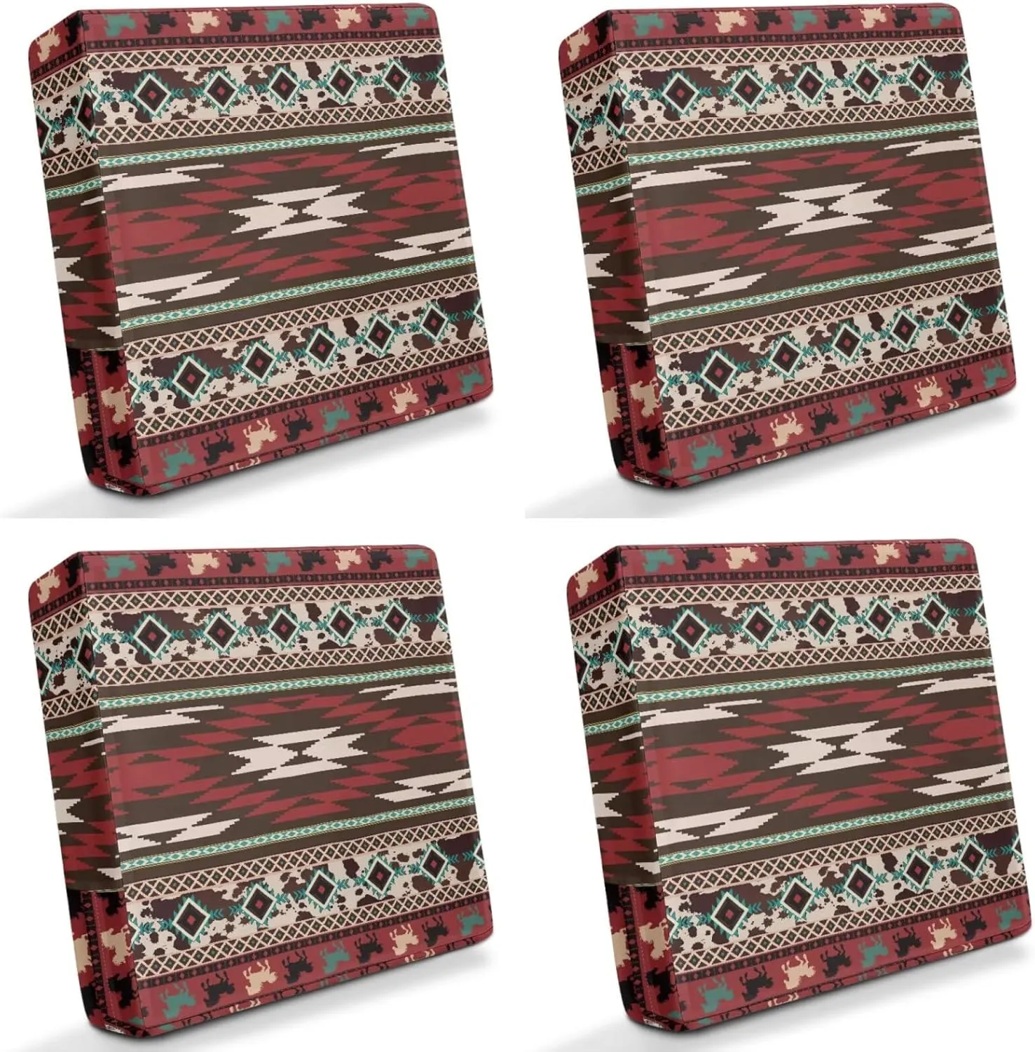 GLENLCWE Sofa Cushion Cover Outdoor Cushion Slipcovers Geometry Native Pattern Replacement Patio Furniture Couch Slipcover Protectors, Chair Seat Cover, 4 Pcs
