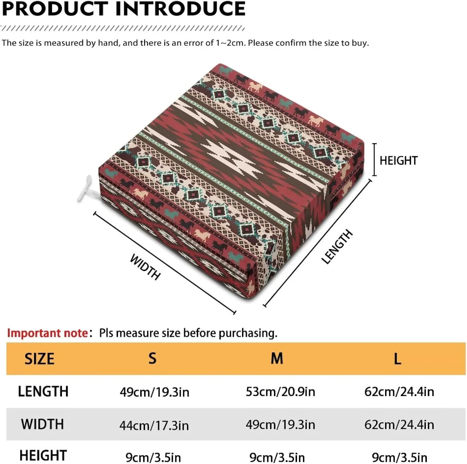 GLENLCWE Sofa Cushion Cover Outdoor Cushion Slipcovers Geometry Native Pattern Replacement Patio Furniture Couch Slipcover Protectors, Chair Seat Cover, 4 Pcs
