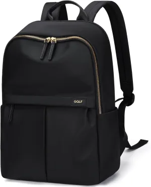 GOLF SUPAGS Laptop Backpack with Separate Laptop Compartment Water Resistant Computer Backpacks Fits 15 Inch Notebook Travel Work Bags for Women (Black)