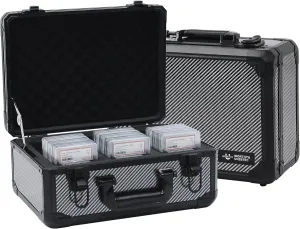 Graded Card Storage Box; Durable Sports, PSA and Pokemon Storage Case- Trading Card Storage Box - PSA Slab Case For Top Loaders (CARBON FIBER, 14.17x11.2x7 inches)