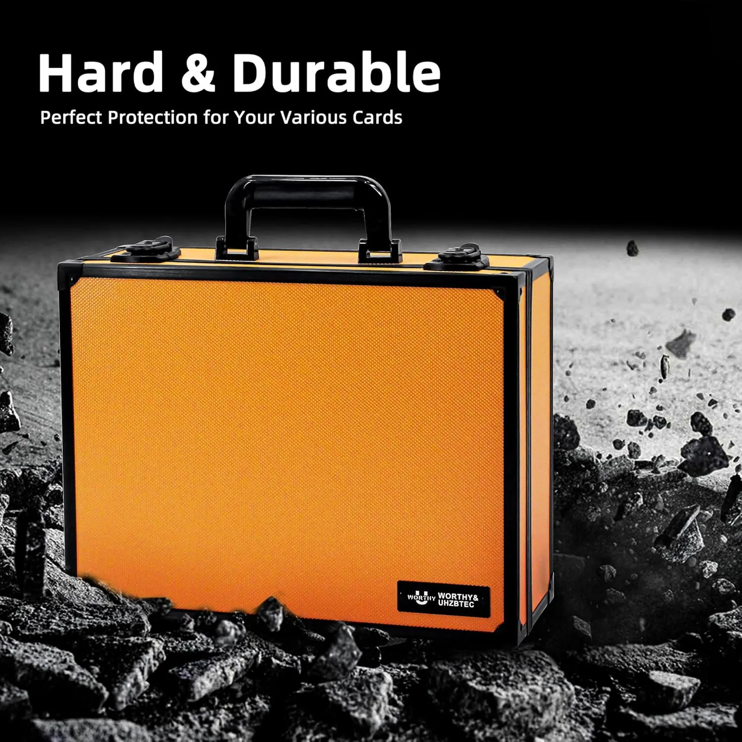 Graded Card Storage Box; Durable Sports, PSA and Pokemon Storage Case- Trading Card Storage Box - PSA Slab Case For Top Loaders (ORANGE, 16.5x13.3x6.9 inches)