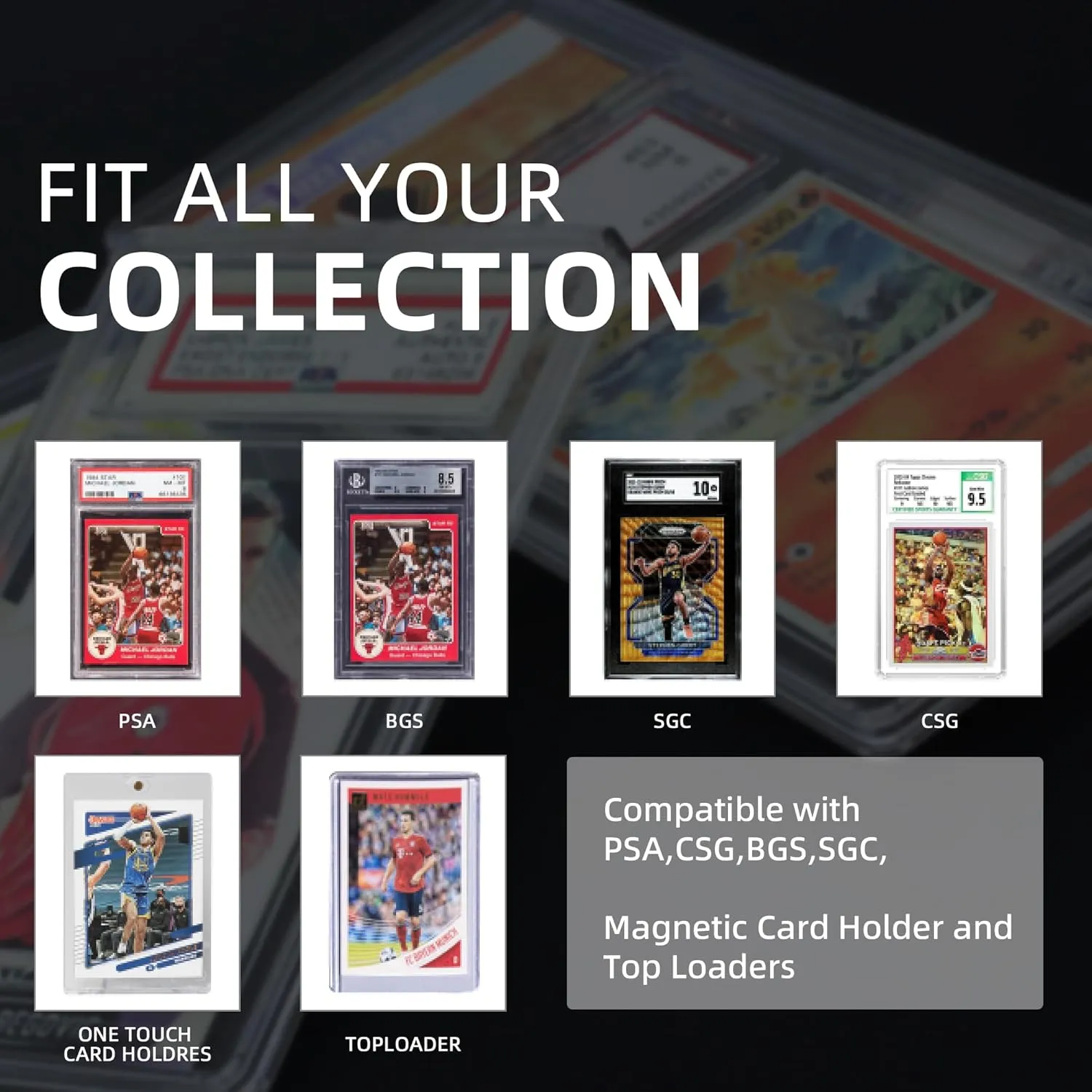 Graded Card Storage Box; Durable Sports, PSA and Pokemon Storage Case- Trading Card Storage Box - PSA Slab Case For Top Loaders (ORANGE, 16.5x13.3x6.9 inches)
