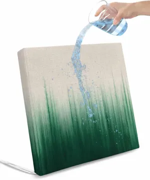 Green Ombre Stripe Outdoor Cushion Chair Cover Set of 4 - Waterproof Couch Seat Covers, Abstract Art Modern Gradient Beige Patio Furniture Protector Cushions Slipcovers for Sofa/RV, 22"x22"x4"