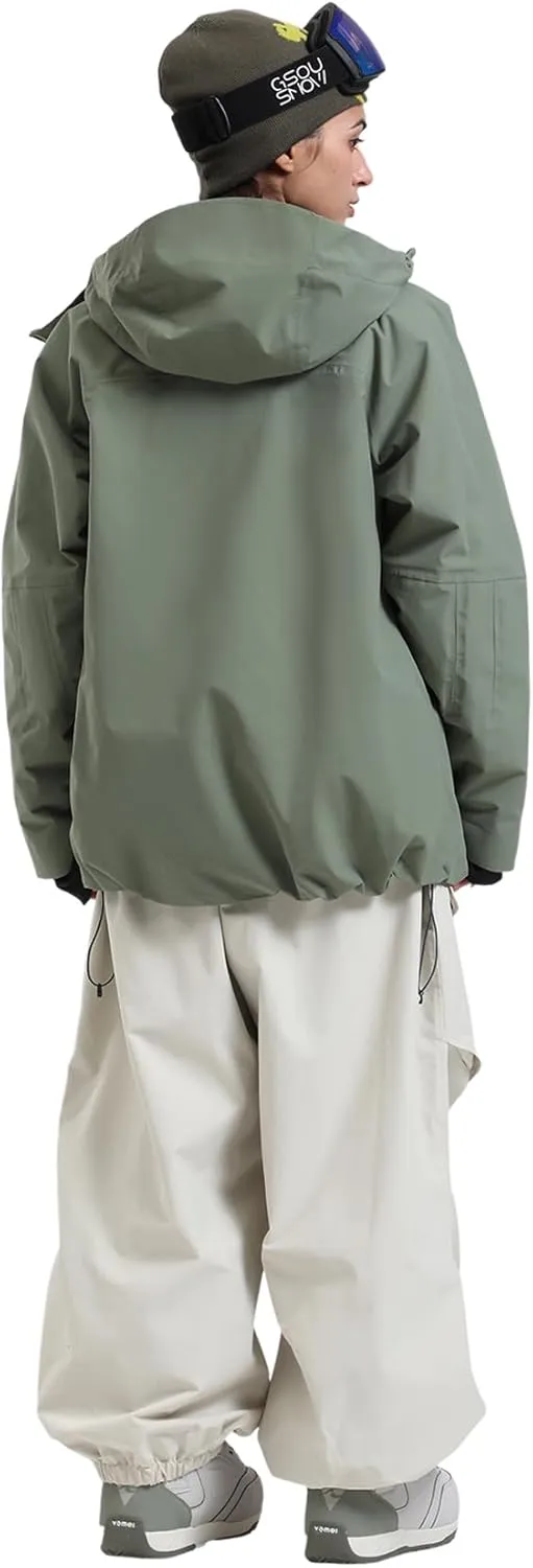 GSOU SNOW Men's Ski Jacket Women Waterproof Snowboard Coat Winter Snow Insulated Windproof Jacket