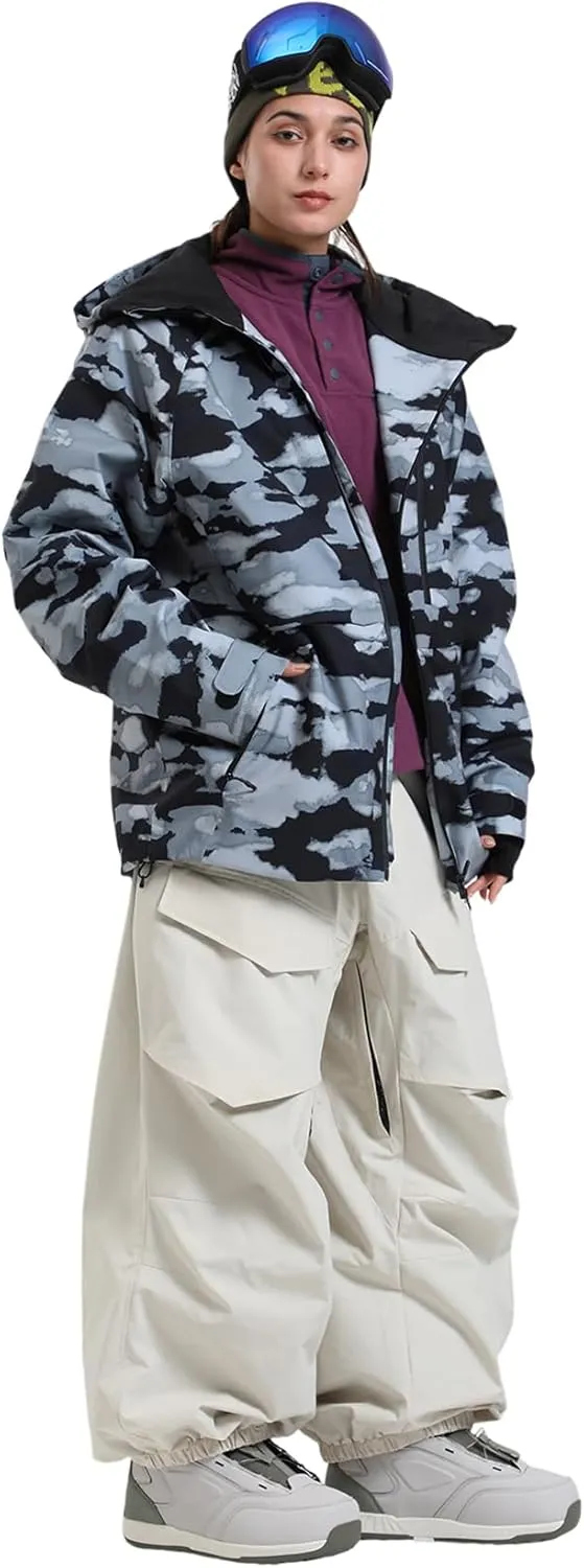 GSOU SNOW Men's Ski Jacket Women Waterproof Snowboard Coat Winter Snow Insulated Windproof Jacket