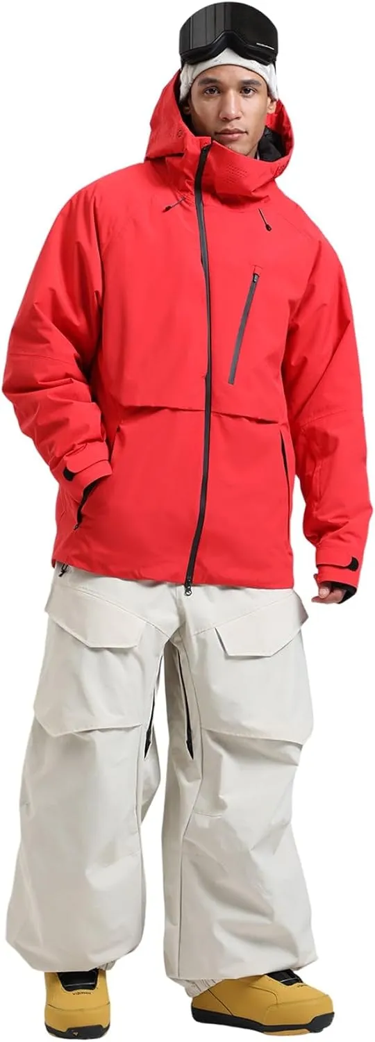 GSOU SNOW Men's Ski Jacket Women Waterproof Snowboard Coat Winter Snow Insulated Windproof Jacket