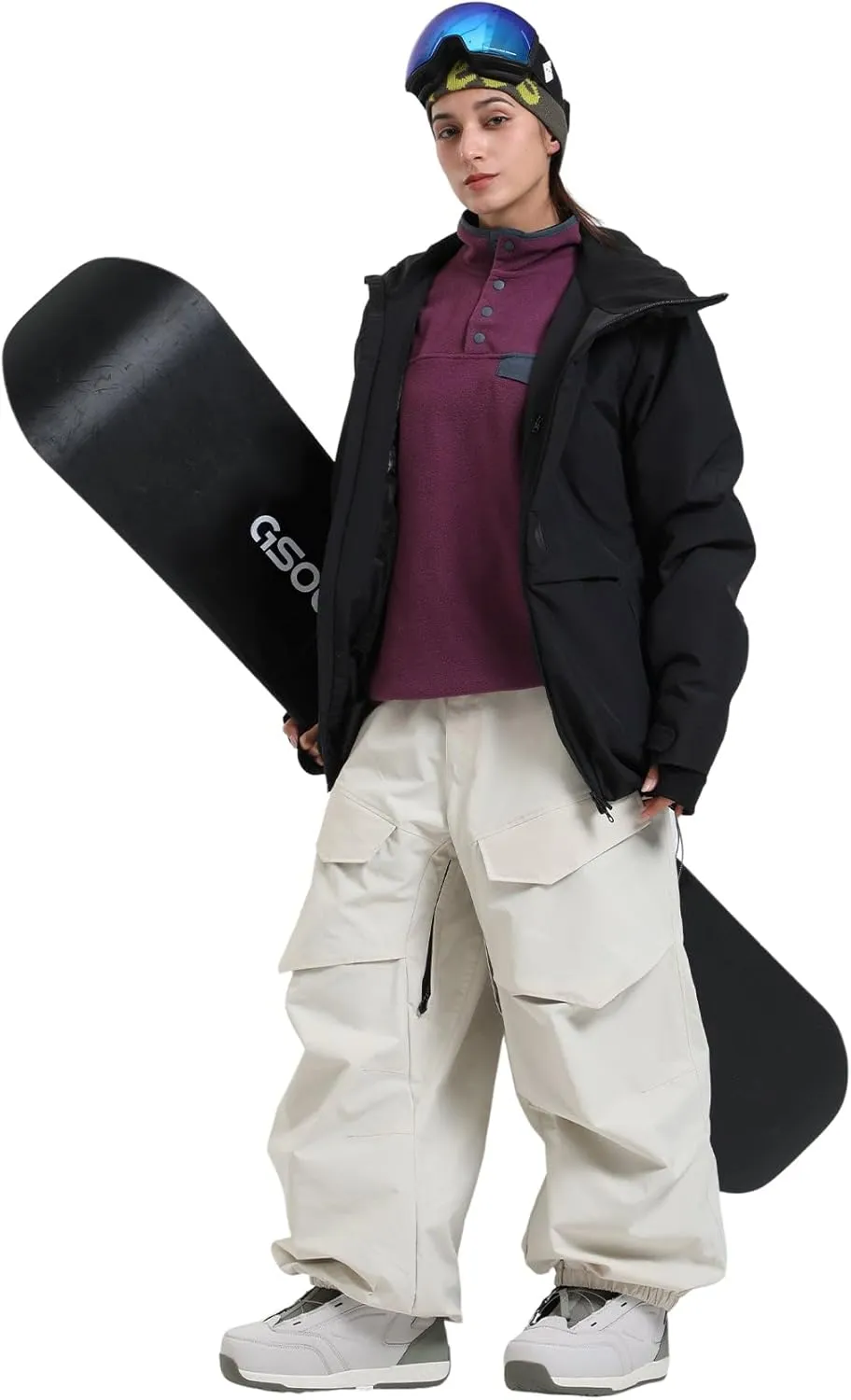 GSOU SNOW Men's Ski Jacket Women Waterproof Snowboard Coat Winter Snow Insulated Windproof Jacket