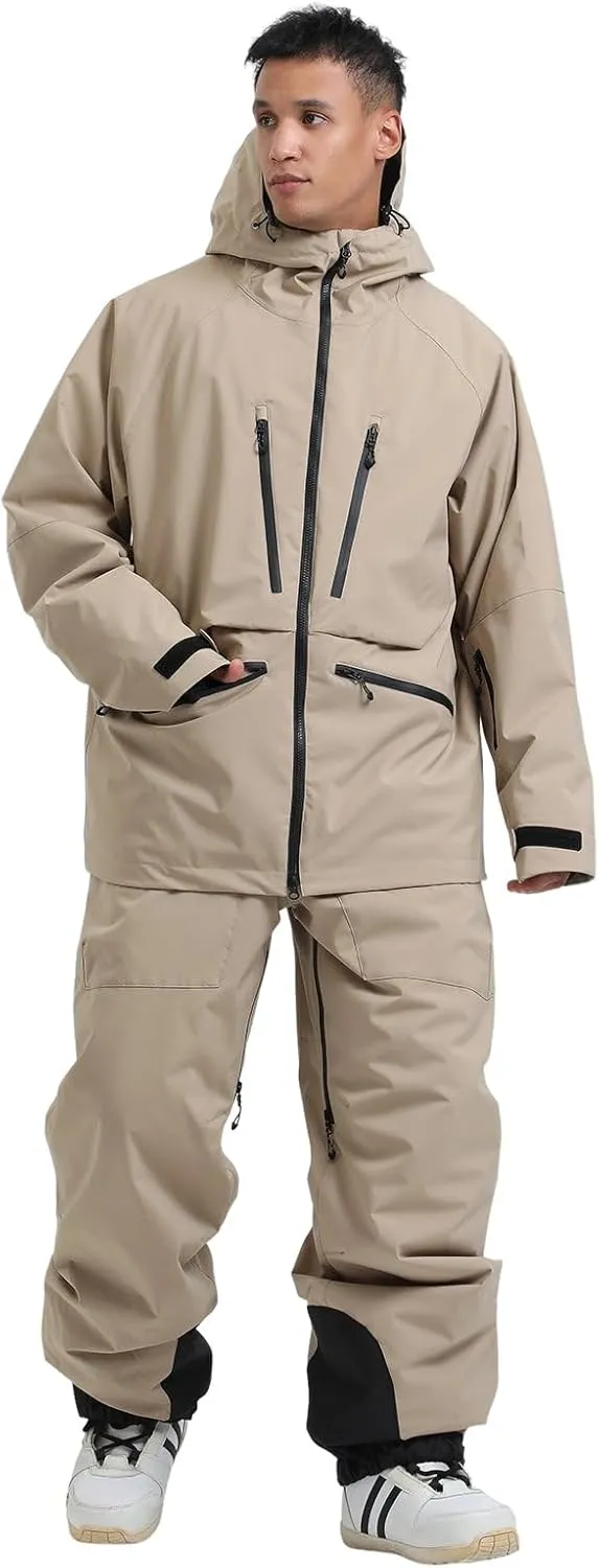 GSOU SNOW Mens Snowboard Jacket Womens Ski Coat Waterproof Insulated Snow Coat Winter Hooded Mountain Jackets