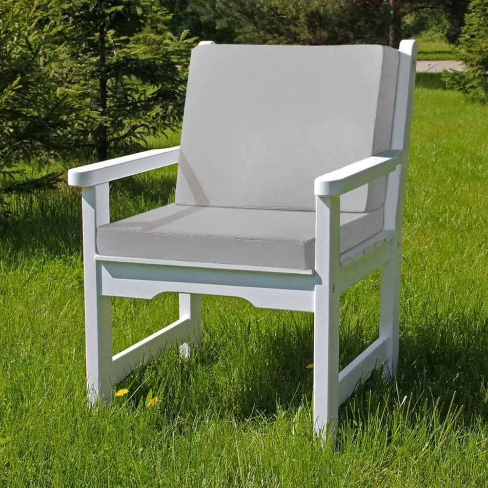 GUEGLSA Replacement Outdoor Cushion Covers 24x24x5 inch, Waterproof Patio Seat Cushion Slipcovers, Chair Cushion Slip Cover, Set of 2, Grey